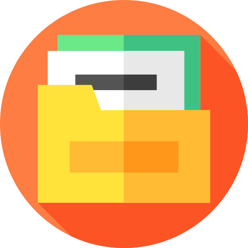 Folder Flat Circular Flat icon