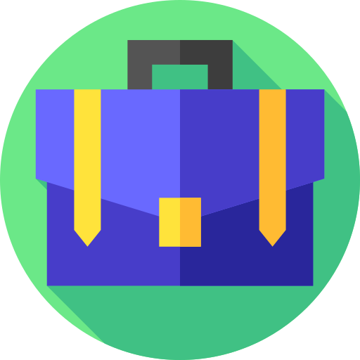 Briefcase Flat Circular Flat icon