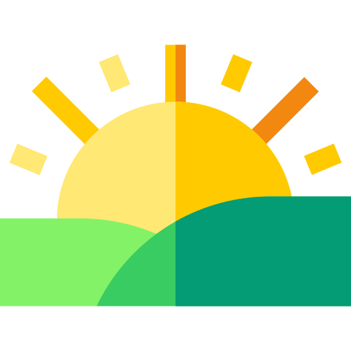 Rising sun Basic Straight Flat icon