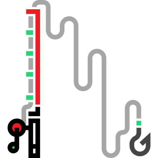 caña de pescar icono gratis