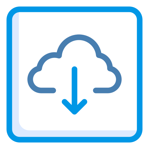 descarga en la nube icono gratis