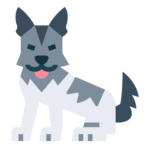 Siberian husky icon Smalllikeart Flat