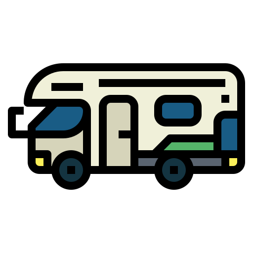 Camper van - Free transport icons