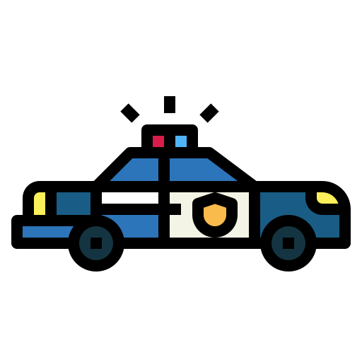 coche de policía icono gratis