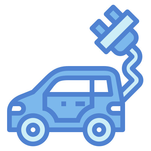 Electric car free icon