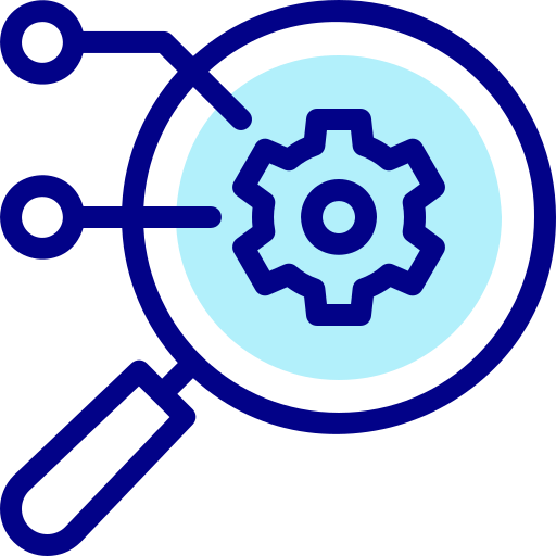 Research Detailed Mixed Lineal color icon