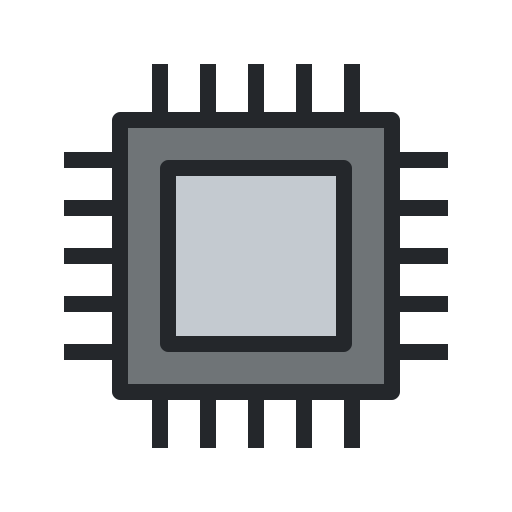 Processor Generic Outline Color icon