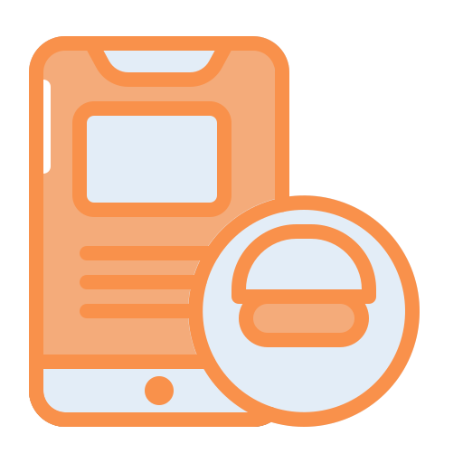 aplicación de restaurante icono gratis