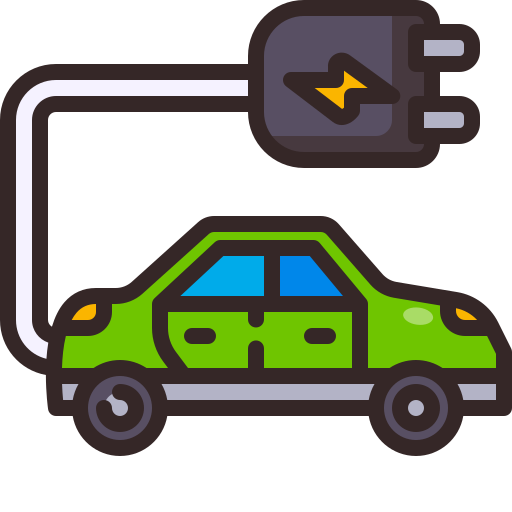 coche eléctrico icono gratis