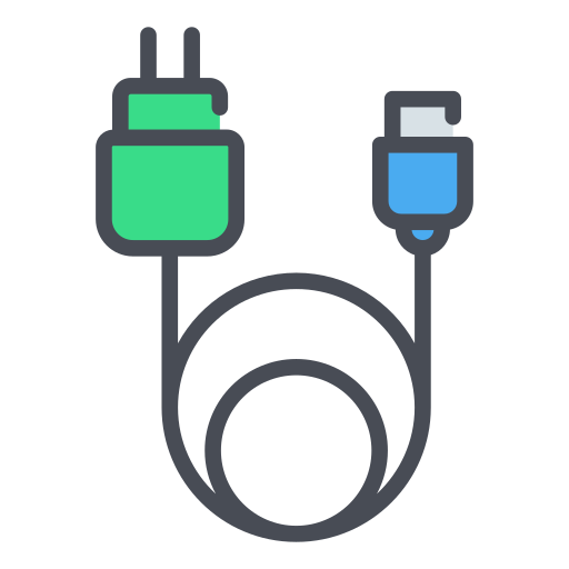 Phone charger Generic Outline Color icon