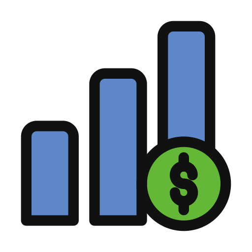 gráfico de crecimiento icono gratis