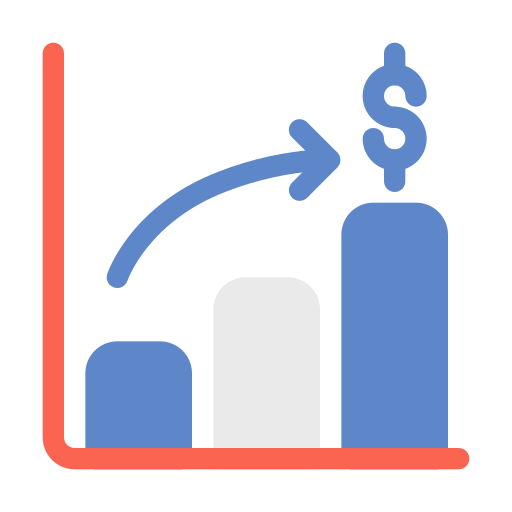 gráfico de crecimiento icono gratis