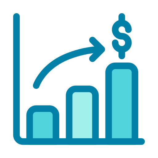 gráfico de crecimiento icono gratis