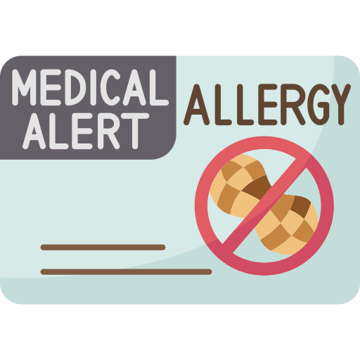 tarjeta de alergia icono gratis