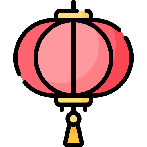 Chinese new year lantern icon filled Royalty Free Vector