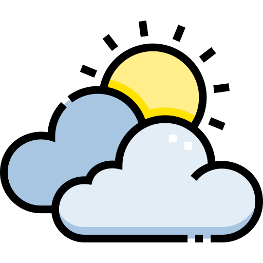 Cloudy Detailed Straight Lineal color icon