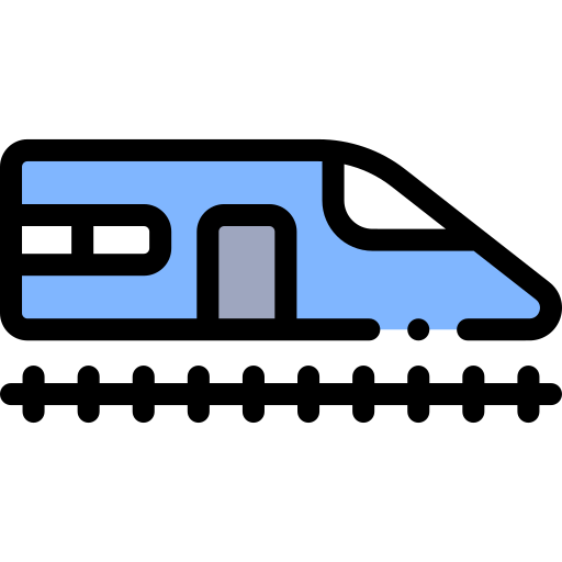 Train Detailed Rounded Lineal color icon