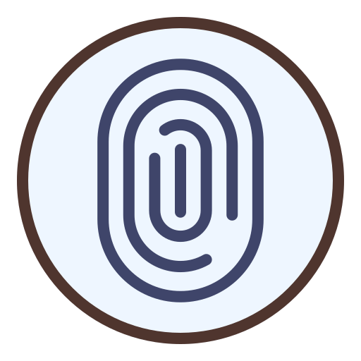 Fingerprint Generic Outline Color icon