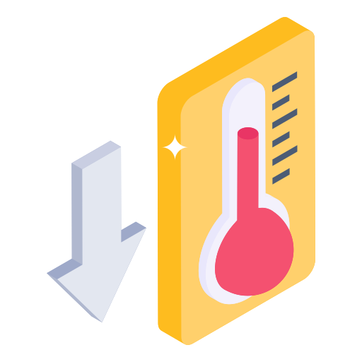 baja temperatura icono gratis