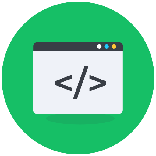 Web coding - free icon