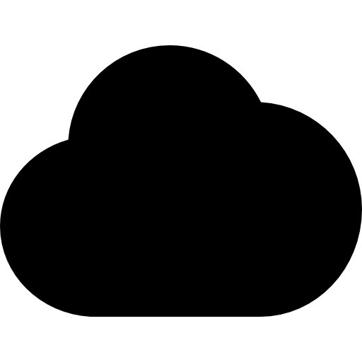 forma de nube negra icono gratis