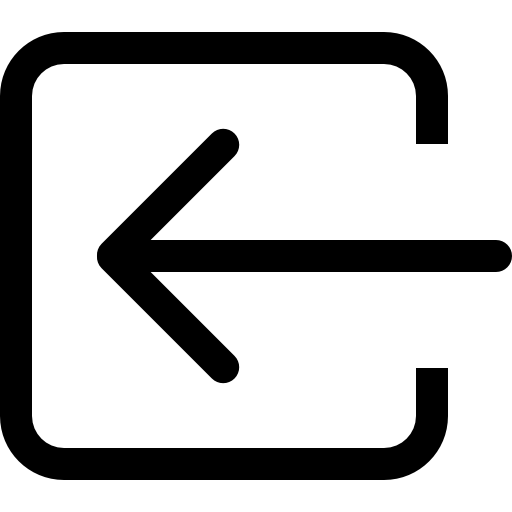 símbolo de flecha de inicio de sesión entrando de nuevo en un cuadrado  icono gratis