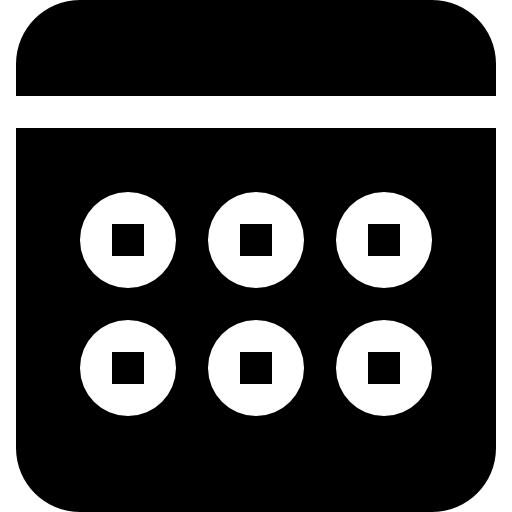 Weekly calendar black event interface symbol free icon