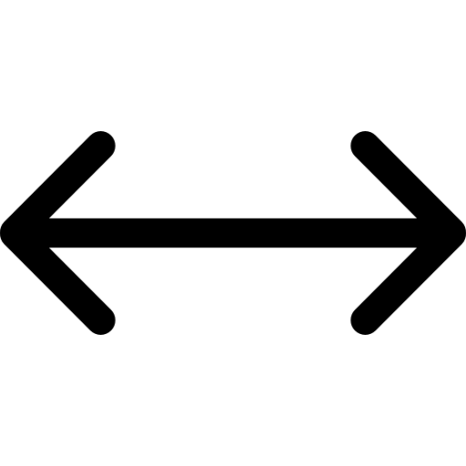 Icono de Símbolo horizontal de doble flecha Catalin Fertu Lineal