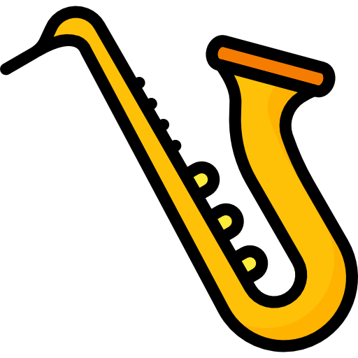 Saxophone Basic Mixture Lineal color icon