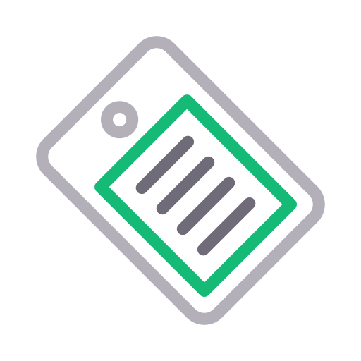 etiqueta icono gratis