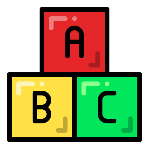 bloque abc icono gratis