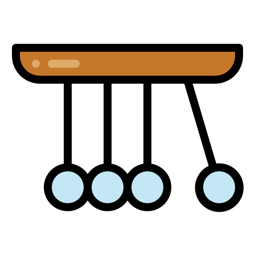 Newton cradle Generic Outline Color icon