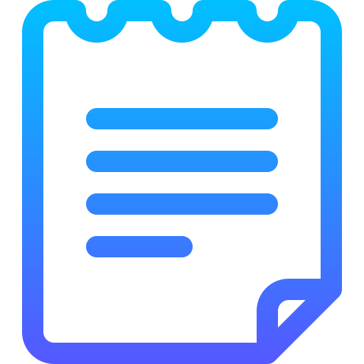 Note Basic Gradient Lineal color icon