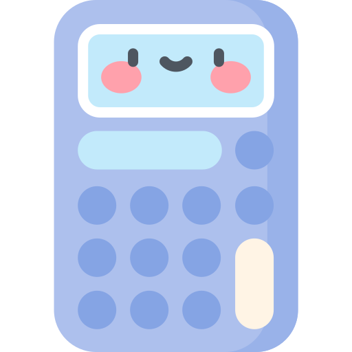 Calculator Kawaii Flat icon