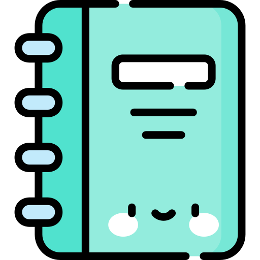 Kawaii notebook icon Royalty Free Vector Image