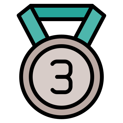 Third rank Generic Outline Color icon