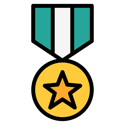 Medal Generic Outline Color icon