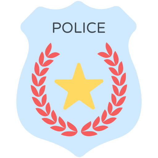 placa de policía icono gratis