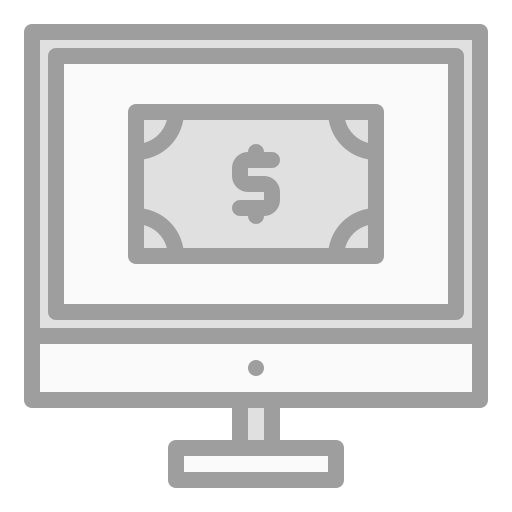 dinero digital icono gratis