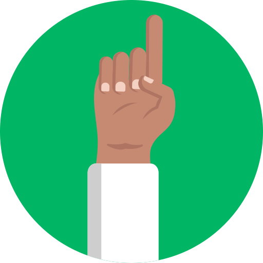 One finger Generic Circular icon
