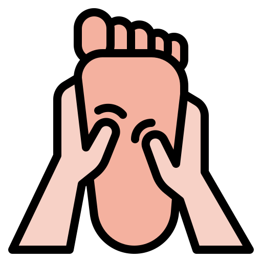 masaje de pies icono gratis