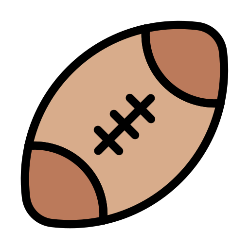 Rugby ball Vector Stall Lineal Color icon