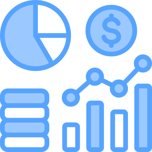 Analytics Icon Blue