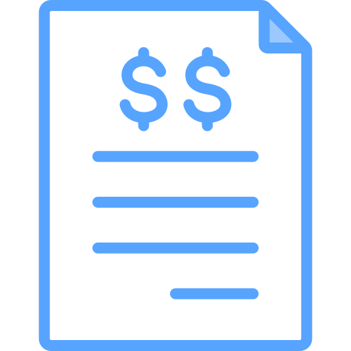 Invoice icon Generic Blue