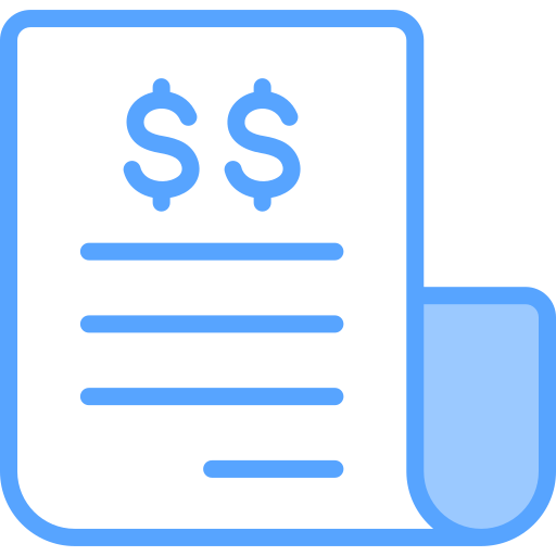 Invoice Generic Blue icon