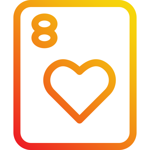 Eight of hearts Generic Gradient icon