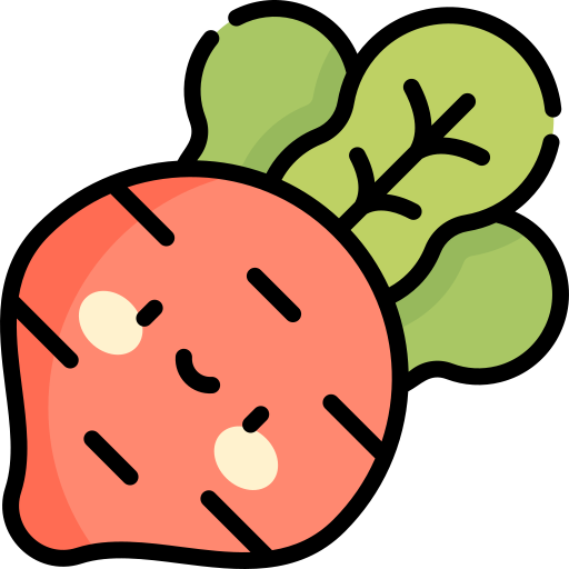 Radish Kawaii Lineal color icon