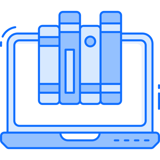 biblioteca online grátis ícone
