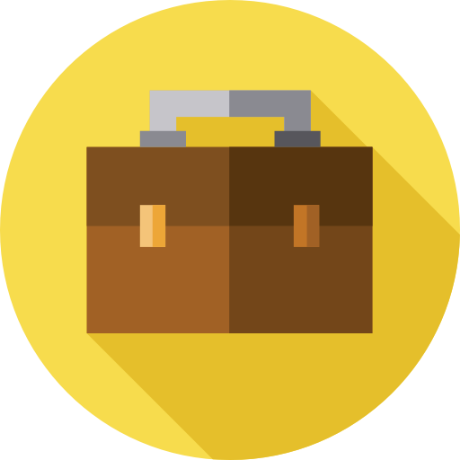 Briefcase Flat Circular Flat icon