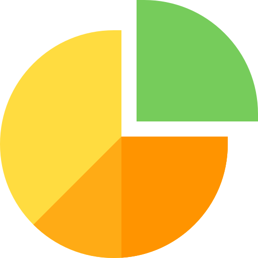 Pie chart Basic Straight Flat icon